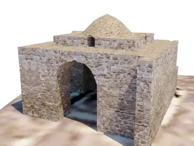 fire tample 3D model