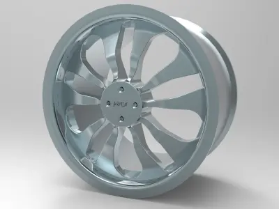 Tire and rim  Free 3D model