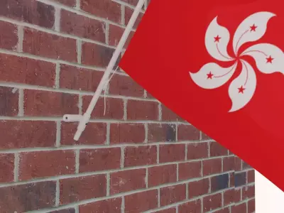 Flag of Hongkong 3D model