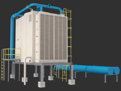 Rooftop Cooling Unit 2 3D model