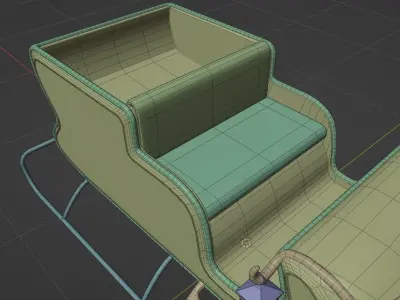 Santas Sleigh Free 3D model