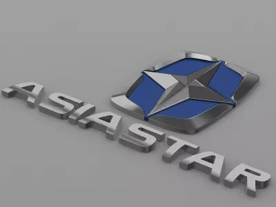 asiastar logo 3D model