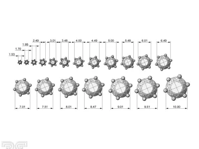 solitaire ring head engagement stud earrings package 3D print model