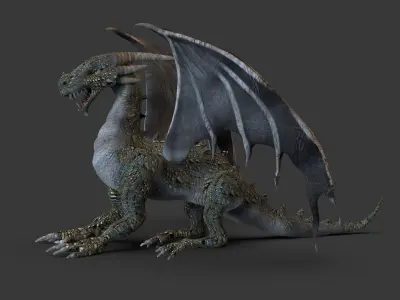 Dragon Low-poly 3D model 7