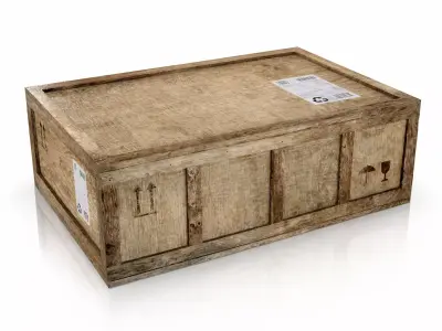 wooden crate PBR 4K Low-poly 3D model purchase