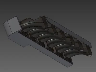 Bf 109 F - G Exhaust  3D print model