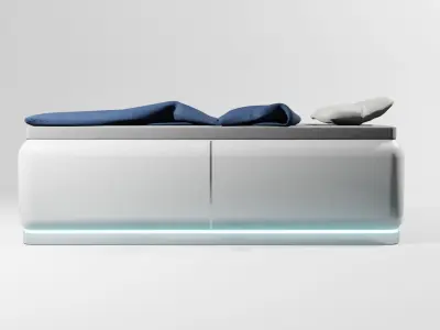 Sci fi bed Low-poly 3D model buy