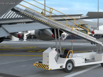 Airport Baggage Conveyor Belt Loader 3D model