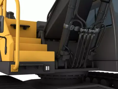 Tracked Excavator 3D model