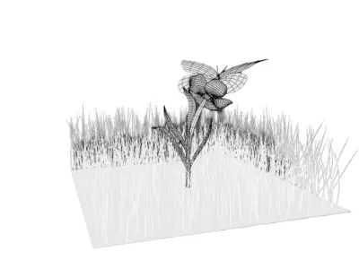 free decorative butterfly Free low-poly 3D model Free low-poly 3D model