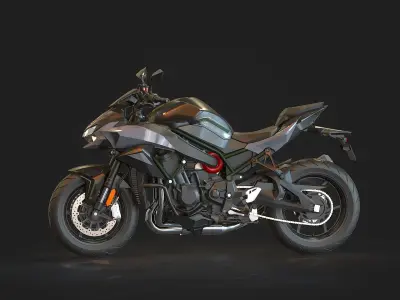 Base model Kawasaki Z H2 2021 3D model