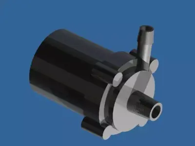 Small water pump design Free 3D model