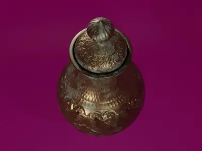 Stylized Vase PBR low-poly game-ready Low-poly 3D model