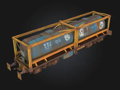 Rusty Train Tanker  Industrial Relic on Forgotten Tracks 3D model