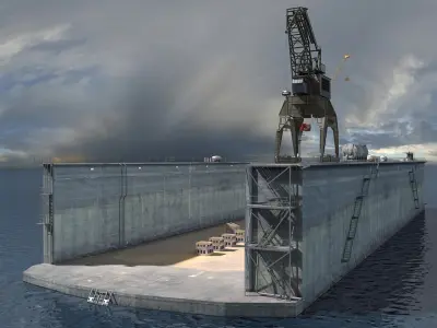  Dry Dock ( LOW POLY ) 