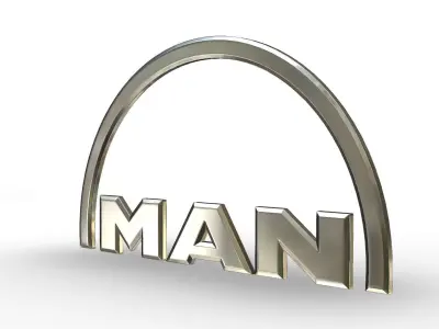 man logo 3D model by 3dlogoman