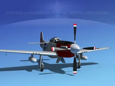 P-51D Mustang Dixieland Express 3D model