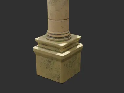 Stylized Columns Low-poly 3D model
