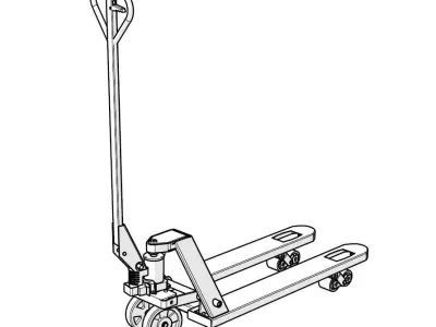 Hand pallet truck - real size Free 3D model