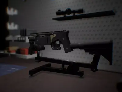 AST-X Lever Action Crossbow Low-poly 3D model