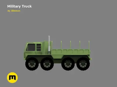 Military Truck Free 3D model by 3D-mon