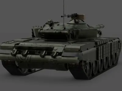 T-72AB Soviet MBT - Cold War Tank 3D Model Low-poly 3D model