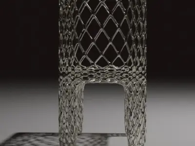 The chair is metal Free 3D model