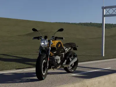 Motorrad von Bayern High Poly Model motorcycle  Free 3D model
