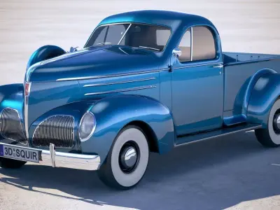 Studebaker Coupe Express Pickup 1939 3D model