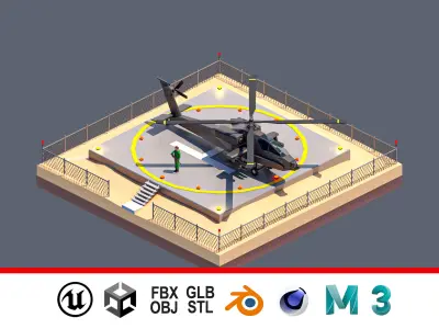 land 81A Low-poly 3D model