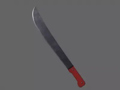 PBR Machete V3b Low-poly 3D model
