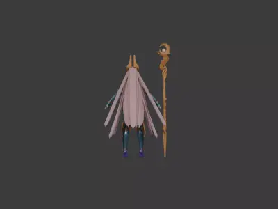 Alien God  Sci-Fi Fantasy 3D Character Model 3D model