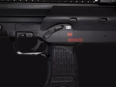 MP7 Submachine Gun Low-poly 3D model