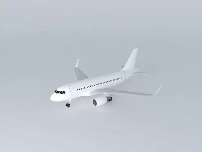 Template Airbus A318 Sharklets v.2 Free 3D model