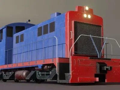 Diesel locomotive 3D model Low-poly 3D model purchase