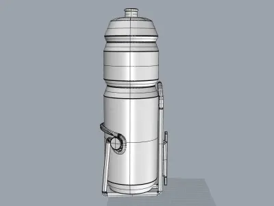 Bicycle Bottle Cage and Bottle 3D model