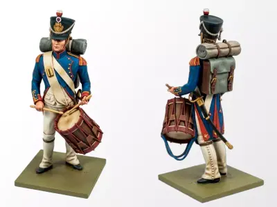 French Artillery Drummer 1809 3D print model