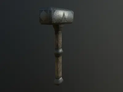 Old Hammer Low-poly 3D model