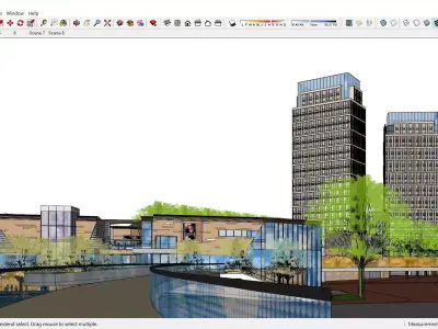 Sketchup Commercial Complex Q3 3D model