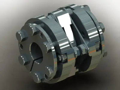 Elastic coupling 2 3D model