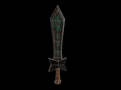 Devil Sword - PBR Low-poly 3D model