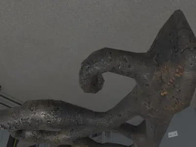 Antique Decorative Iron Bracket - 4K PBR Low-poly 3D model