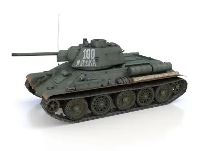 OT-34-76 - Soviet Flamethrower Tank - 100 3D model