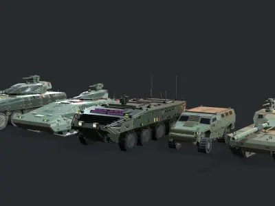 Tanks For RTS Game Pack 2 Low-poly 3D model