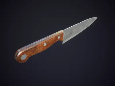 Kitchen knife Low-poly 3D model purchase