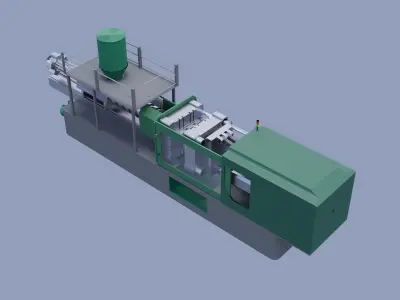 Injection molding machine equipment 3D model
