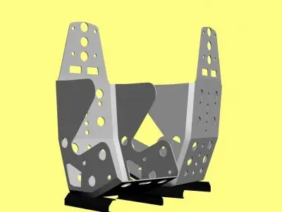 Light weight car racing interior seat Free low-poly 3D model