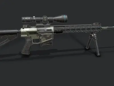 Super Sniper Low-poly 3D model