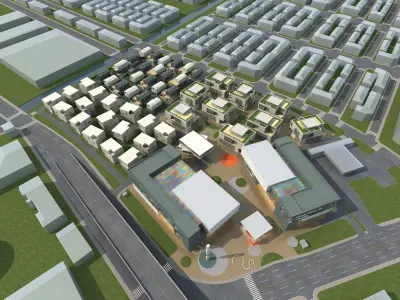 Architecture residential development 3D model