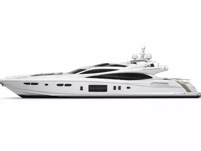 Sunseeker Predator 108 Yacht Low Poly Luxury Motor Yacht Low-poly 3D model
